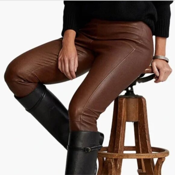 Leather Skinny Pants Polo Ralph Lauren - NEW - Size XL